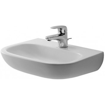 Umywalka ścienna Duravit D-Code Med, 36x27cm, bez otworu pod baterię, biała