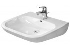 Umywalka ścienna Duravit D-Code Vital, 60x56cm, otwór pod baterię, z przelewem, biała