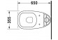 Miska stojąca Duravit D-Code, 65x36cm, odpływ pionowy, HygieneGlaze, biała