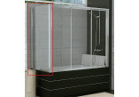 Ścianka boczna do parawanu nawannowego SanSwiss TOP-Line 80 cm, srebrny mat, szkło przeźroczyste