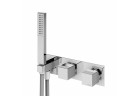 Bateria natryskowa Bruma Adamastor, podtynkowa, 3 wyjścia wody, zestaw natryskowy, chrom
