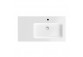 Umywalka meblowa Massi Eno z blatem, lewa, prostokątna, 95x50cm, konglomeratowa, z przelewem, biała