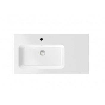 Umywalka meblowa Massi Eno, prostokątna, 95x50cm, konglomeratowa, z przelewem, biała