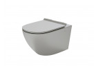 Miska WC wisząca Massi Decos Rimless, bezrantowa, 55x36cm, deska wolnoopadająca, szary mat