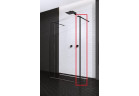 Ścianka boczna do kabiny Walk-In Radaway Modo New Black II 30 cm x 200cm, czarny, szkło przejrzyste