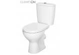 Kompakt WC Cersanit Arteco CleanOn, bezkołnierzowa miska, 66,5x36cm, deska wolnoopadająca, doprowadzenie wody z boku, biały