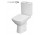Kompakt WC Cersanit Carina CleanOn, 64,5x35,5cm, miska bezkołnierzowa, deska duroplastowa wolnoopadająca, odpływ poziomy, biały