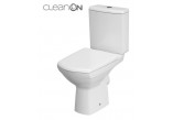 Kompakt WC Cersanit Carina CleanOn, 64,5x35,5cm, miska bezkołnierzowa, deska duroplastowa wolnoopadająca, odpływ poziomy, biały