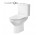 Kompakt WC Cersanit City CleanOn, 67x37,5cm, miska bezkołnierzowa, deska slim duroplastowa wolnoopadająca, odpływ poziomy, doprowadzenie wody od dołu, biały