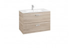 Zestaw łazienkowy Roca Unik Victoria Basic, 80x46cm, 2 szuflady, brzoza