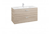 Zestaw łazienkowy Roca Unik Victoria Basic, 100x46cm, 2 szuflady, brzoza