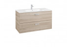 Zestaw łazienkowy Roca Unik Victoria Basic, 100x46cm, 2 szuflady, brzoza