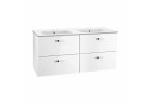 Zestaw łazienkowy 120 Roca Victoria Basic (umywalka podwójna 120x45cm + szafka pod umywalkę 118,5x56,5x45 cm z 4 szufladami) - b