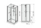 Czterościenna kabina prysznicowa Sanplast KCKN/CLIIa-90x120 - 90x120x210 cm