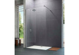 Ścianka walk-in Huppe Design Pure, 750mm, szkło 6mm, stabilizator skośny, Anti-Plaque, profil srebrny matowy
