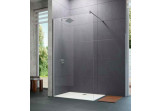 Ścianka walk-in Huppe Design Pure, 750mm, szkło 6mm,  wspornik poprzeczny, Anti-Plaque, profil srebrny matowy