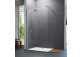 Ścianka walk-in Huppe Design Pure, 750mm, stabilizator skośny, Anti-Plaque, profil srebrny matowy