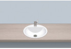 Umywalka wpuszczana w blat Alape S-Series, okrągła, 450mm, bez przelewu, antybakteryjna, EB.S450H, biała
