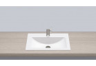 Umywalka wpuszczana w blat Alape R-Series, prostokątna, 585x405mm, bez przelewu, otwór na baterię, EB.R585H, biała