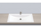 Umywalka wpuszczana w blat Alape R-Series, prostokątna, 800x500mm, bez przelewu, otwór na baterię, EB.R800H, biała