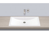 Umywalka wpuszczana w blat Alape R-Series, prostokątna, 800x450mm, bez przelewu, EB.R800, biała