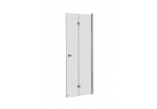 Drzwi prysznicowe do wnęki Roca Capital, 100x195cm, składane, powłoka MaxiClean, profil chrom