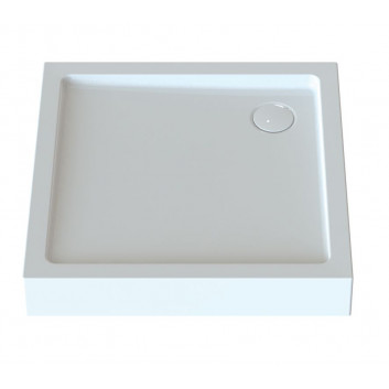 Brodzik kwadratowy Sanplast Bza/FREE, 90x90cm, akrylowy, biały