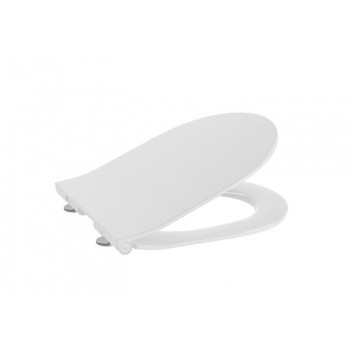 Deska WC Roca Meridian Slim Compacto, wolnoopdająca, łatwe wypinanie, biała