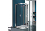 Kabina prysznicowa półokrągła Sanplast KPP2DJa/TX5b, 100x100cm, szkło przejrzyste, białe profile