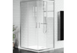 Drzwi prysznicowe do kabiny Novellini Zephyros A, 82-85cm, przesuwne, szkło przejrzyste, czarny profil