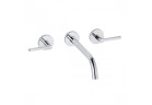 Bateria umywalkowa 3-otworowa Kludi Nova Fonte Puristic, ścienna, wylewka 240mm, uchwyty proste, chrom