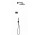 Elektroniczny zestaw prysznicowy Tres Shower Technology, podtynkowy, termostatyczny, deszczownica 300mm, czarny mat 