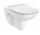 Miska podwieszana WC Roca Debba Rimless Square, 54x35,5cm, bez kołnierza, z deską slim wolnoopadającą duroplast, biała