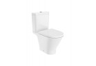 Miska do kompaktu WC Roca Gap Rimless Round, 65,5x37cm, bez kołnierza, odpływ podwójny, biała