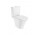 Miska do kompaktu WC Roca Gap Rimless Round, 65,5x37cm, bez kołnierza, odpływ podwójny, biała