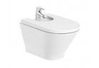 Bidet podwieszany Roca Gap Round, 54x35,5cm, ukryte mocowania, biały