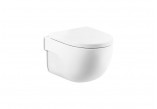 Miska podwieszana WC Roca Meridian Rimless Compacto, 48x36cm, bez kołnierza, biała