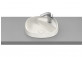 Umywalka blatowa Roca Beyond, 59x46cm, Finceramic, bez przelewu, powłoka Maxi Clean, biała