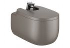 Bidet wiszący Roca Beyond, 58x40cm, z otworami pod pokrywę, cafe