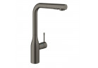 Bateria zlewozmywakowa Grohe Essence, wysokość 348mm, wyciągana wylewka, 2 strumienie, brushed hard graphite