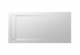 Brodzik prostokątny Roca Aquos, 1600x900mm, ultracienki, Stonex, biały