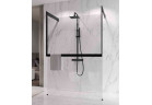 Ścianka prysznicowa Walk-In Novellini Kaudra HF, 134cm, z wieszakiem na ręcznik, profil chrom