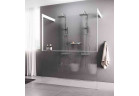 Ścianka prysznicowa Walk-In Novellini Kaudra HF, 134cm, z półką, profil czarny mat