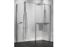 Kabina prysznicowa Walk-In Novellini Kaudra H+H Frame, 120x75cm, wersja prawa, z wieszakiem na ręcznik, profil srebrny