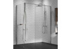 Kabina prysznicowa Walk-In Novellini Kaudra H+H Frame, 150x75cm, wersja prawa, z półką, profil srebrny