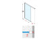 Kabina prysznicowa Walk-In Novellini Kaudra H+H Frame, 180x100cm, wersja lewa, z półką, profil czarny mat