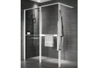 Ścianka prysznicowa Walk-In Novellini Kaudra HWZ2 Frame, 160x200cm, wersja lewa, z wieszakiem na ręcznik i półką, profil czarny mat