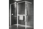 Ścianka prysznicowa Walk-In Novellini Kaudra HWZ2 Frame, 220x200cm, wersja lewa, z wieszakiem na ręcznik i półką, profil biały mat