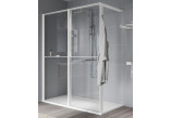 Ścianka prysznicowa Walk-In Novellini Kaudra HWL Frame, 140x200cm, wersja lewa, z 2 półkami, profil czarny mat