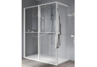 Ścianka prysznicowa Walk-In Novellini Kaudra HWL Frame, 220x200cm, wersja lewa, z 2 półkami, profil srebrny